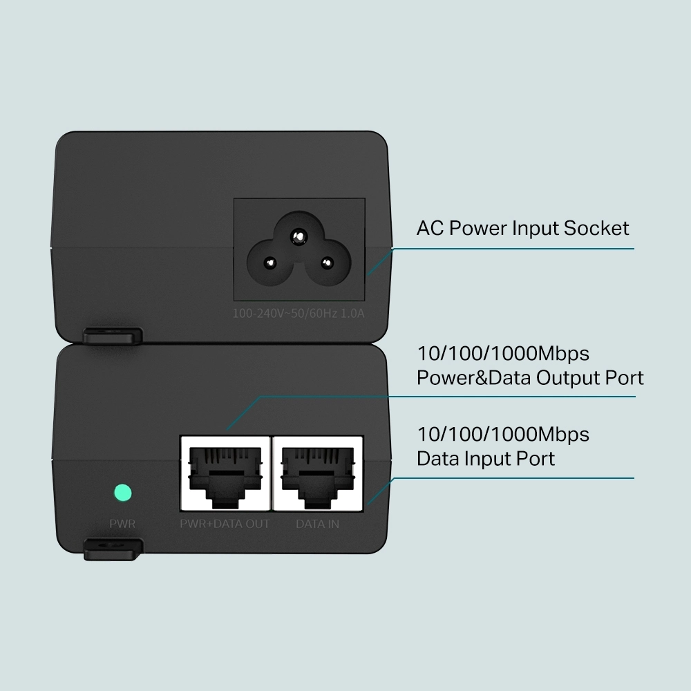 TP-Link Gigabit PoE+ Injector 30W (TL-POE160S) view 2